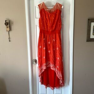Floreat high low orange dress size 12